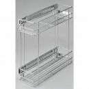 Schrankauszug 150mm 2 Boden silberfarben